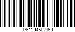 Código de barras (EAN, GTIN, SKU, ISBN): '0761294502853'