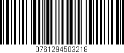 Código de barras (EAN, GTIN, SKU, ISBN): '0761294503218'