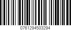 Código de barras (EAN, GTIN, SKU, ISBN): '0761294503294'