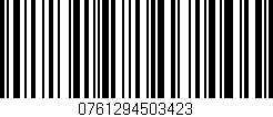 Código de barras (EAN, GTIN, SKU, ISBN): '0761294503423'