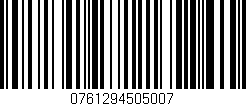 Código de barras (EAN, GTIN, SKU, ISBN): '0761294505007'
