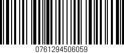 Código de barras (EAN, GTIN, SKU, ISBN): '0761294506059'