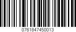Código de barras (EAN, GTIN, SKU, ISBN): '0761847450013'