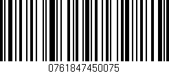 Código de barras (EAN, GTIN, SKU, ISBN): '0761847450075'