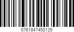 Código de barras (EAN, GTIN, SKU, ISBN): '0761847450129'