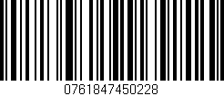 Código de barras (EAN, GTIN, SKU, ISBN): '0761847450228'