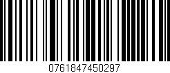 Código de barras (EAN, GTIN, SKU, ISBN): '0761847450297'