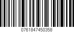 Código de barras (EAN, GTIN, SKU, ISBN): '0761847450358'