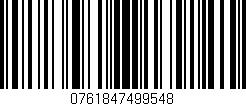 Código de barras (EAN, GTIN, SKU, ISBN): '0761847499548'