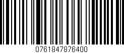Código de barras (EAN, GTIN, SKU, ISBN): '0761847876400'