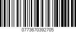 Código de barras (EAN, GTIN, SKU, ISBN): '0773670392705'