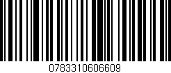 Código de barras (EAN, GTIN, SKU, ISBN): '0783310606609'