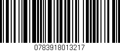 Código de barras (EAN, GTIN, SKU, ISBN): '0783918013217'