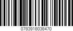 Código de barras (EAN, GTIN, SKU, ISBN): '0783918038470'