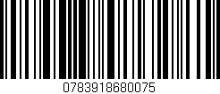 Código de barras (EAN, GTIN, SKU, ISBN): '0783918680075'