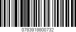 Código de barras (EAN, GTIN, SKU, ISBN): '0783918800732'