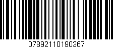 Código de barras (EAN, GTIN, SKU, ISBN): '07892110190367'
