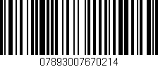 Código de barras (EAN, GTIN, SKU, ISBN): '07893007670214'