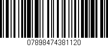 Código de barras (EAN, GTIN, SKU, ISBN): '07898474381120'