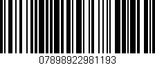 Código de barras (EAN, GTIN, SKU, ISBN): '07898922981193'