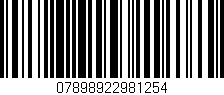 Código de barras (EAN, GTIN, SKU, ISBN): '07898922981254'