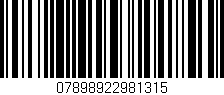Código de barras (EAN, GTIN, SKU, ISBN): '07898922981315'