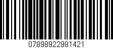 Código de barras (EAN, GTIN, SKU, ISBN): '07898922981421'