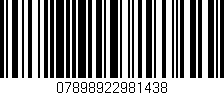 Código de barras (EAN, GTIN, SKU, ISBN): '07898922981438'
