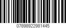 Código de barras (EAN, GTIN, SKU, ISBN): '07898922981445'