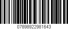Código de barras (EAN, GTIN, SKU, ISBN): '07898922981643'