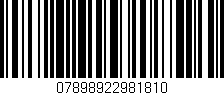 Código de barras (EAN, GTIN, SKU, ISBN): '07898922981810'