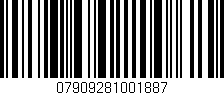 Código de barras (EAN, GTIN, SKU, ISBN): '07909281001887'