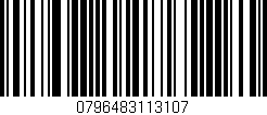 Código de barras (EAN, GTIN, SKU, ISBN): '0796483113107'