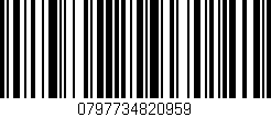 Código de barras (EAN, GTIN, SKU, ISBN): '0797734820959'