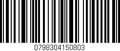 Código de barras (EAN, GTIN, SKU, ISBN): '0798304150803'