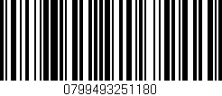 Código de barras (EAN, GTIN, SKU, ISBN): '0799493251180'