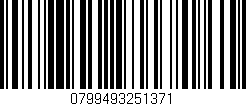 Código de barras (EAN, GTIN, SKU, ISBN): '0799493251371'