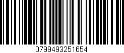 Código de barras (EAN, GTIN, SKU, ISBN): '0799493251654'