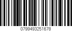 Código de barras (EAN, GTIN, SKU, ISBN): '0799493251678'