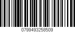 Código de barras (EAN, GTIN, SKU, ISBN): '0799493258509'