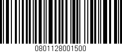 Código de barras (EAN, GTIN, SKU, ISBN): '0801128001500'