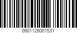 Código de barras (EAN, GTIN, SKU, ISBN): '0801128001531'