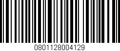 Código de barras (EAN, GTIN, SKU, ISBN): '0801128004129'