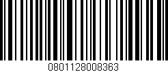 Código de barras (EAN, GTIN, SKU, ISBN): '0801128008363'