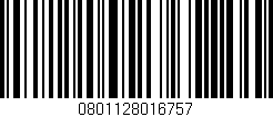 Código de barras (EAN, GTIN, SKU, ISBN): '0801128016757'