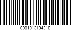 Código de barras (EAN, GTIN, SKU, ISBN): '0801813104318'