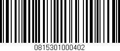 Código de barras (EAN, GTIN, SKU, ISBN): '0815301000402'