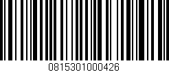 Código de barras (EAN, GTIN, SKU, ISBN): '0815301000426'