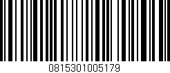 Código de barras (EAN, GTIN, SKU, ISBN): '0815301005179'