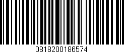 Código de barras (EAN, GTIN, SKU, ISBN): '0818200186574'